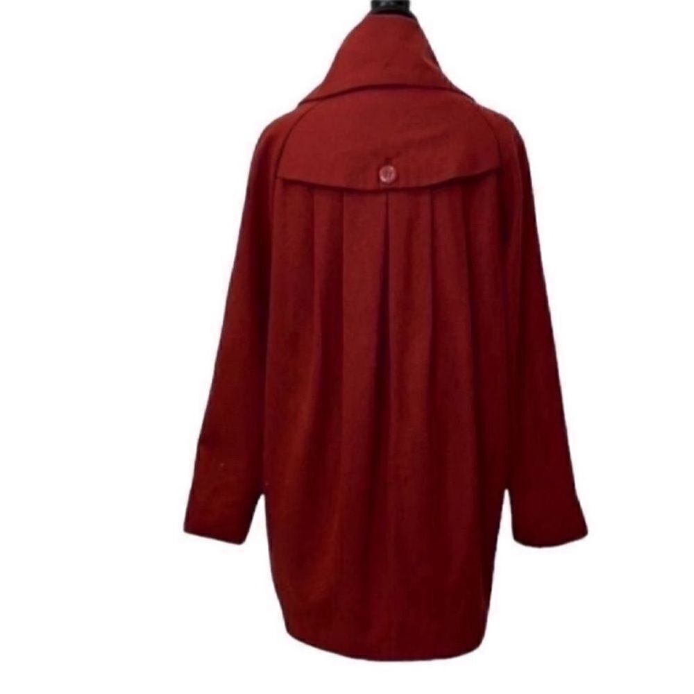 H&M Wool Blend Oversized Red/Plum jacket (Size 4) - Picture 3 of 9